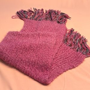 Hand made scarf. Pink. 16 x 68 inches.